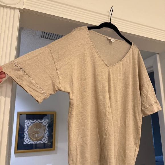 J. Jill Bundle of 2 Love Linen Slouchy V-Neck Oversized T-Shirts Sz L Beach Boho - Picture 11 of 14